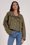 Buttoned Lightweight Utility Jacket