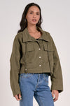 Buttoned Lightweight Utility Jacket
