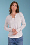 Layered Split Neck Top - Grey