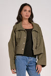 Buttoned Lightweight Utility Jacket
