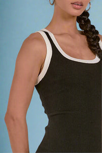 BodyCon Black & White Maxi Dress