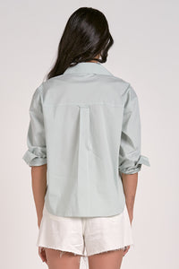 Lightweight Collared Cotton Top - Mint