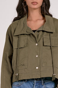 Buttoned Lightweight Utility Jacket