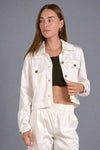 Lightweight Button Front Jacket - White