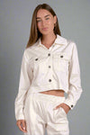 Lightweight Button Front Jacket - White