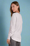 Layered Split Neck Top - Grey