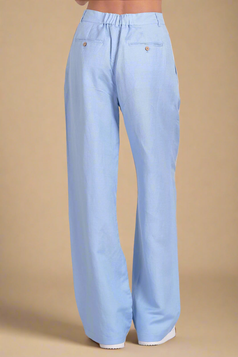 Light blue pants on a white background