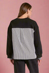 Mixed Media Sweatshirt - Black