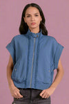 Cargo Zipper Vest - Blue