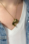 Heart Locket Photo Necklace - Lavender
