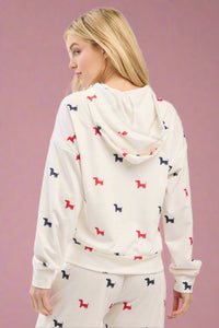 Dog Print Hoodie - Off-White