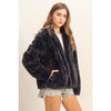 Faux Fur Jacket - Black