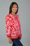 Floral Print Pink & Red Top