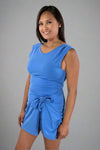 Motion Scoop Back Athleisure Dress - Blue