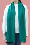 Soft Ribbed Oblong Scarf - Teal