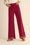 Cowgirl Embroidery High Rise Flared Pants