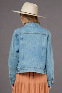 Cropped Denim Jacket - Medium Denim