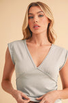 Denni Top - Light Wash Blue