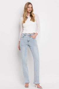 90's Vintage Super High Rise Straight Jeans - LV30