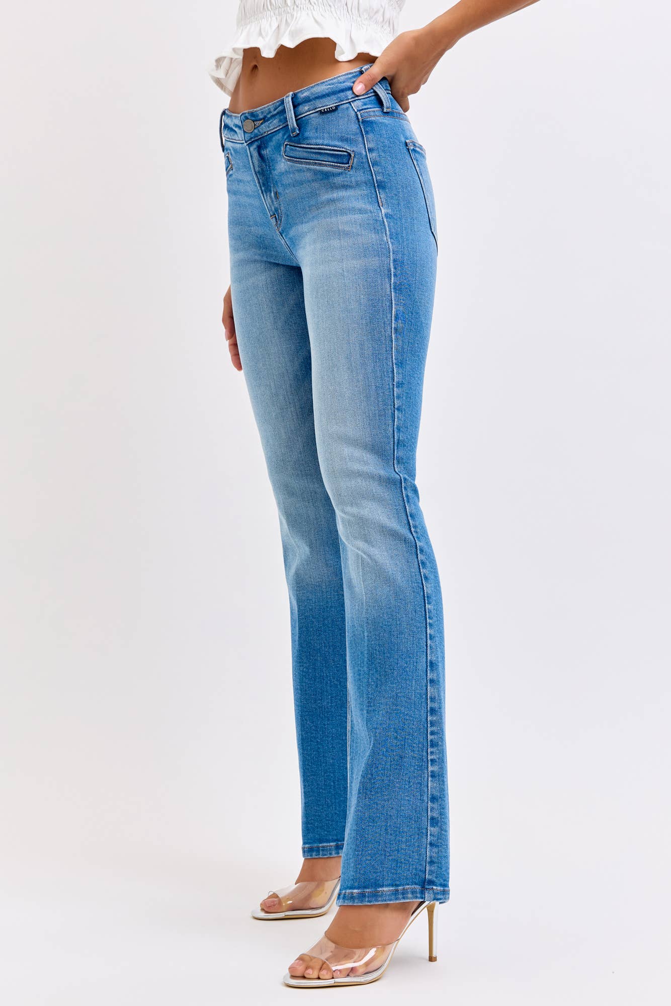 Mid Rise Bootcut Welt Pockets C269