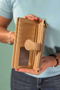 Crissy Woven Wallet - Light Taupe
