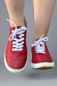 Travel Red Leather Sneaker