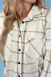 Beige & Brown Plaid Flannel