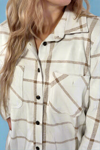 Beige & Brown Plaid Flannel