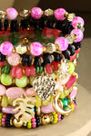 9-Layered Stack Bracelet - Pink
