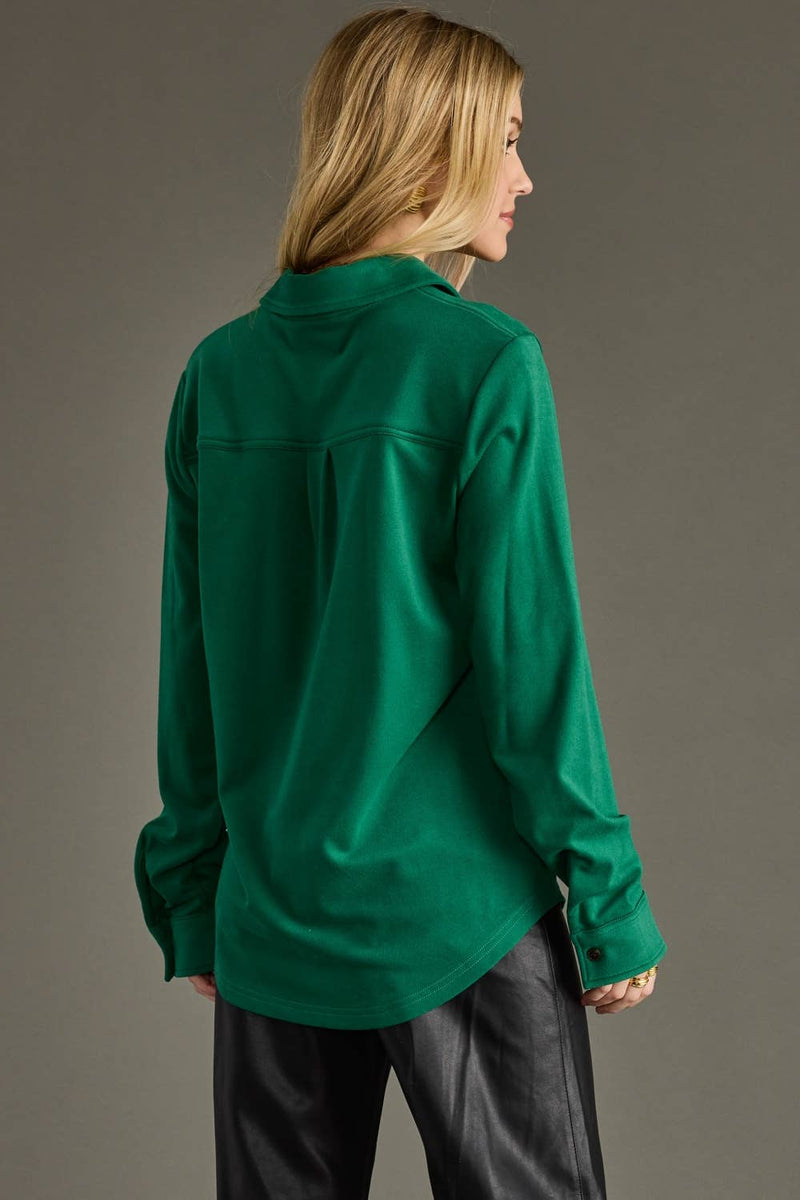 Super Soft Button Up - Green