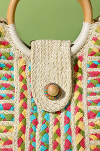 Knotra Jute Wood Handle Bag