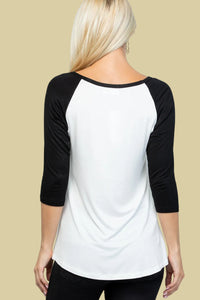 Queen Bee Print Raglan Shirt