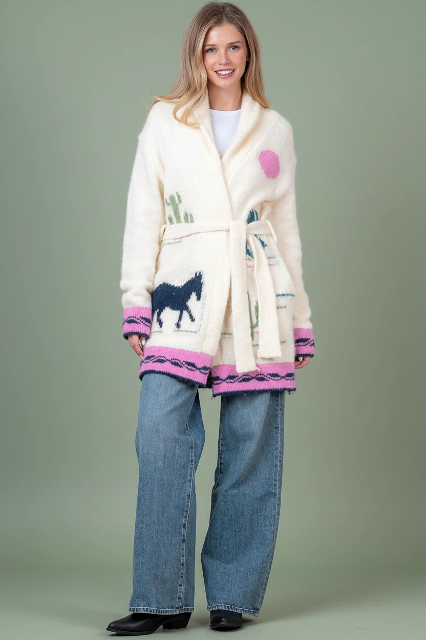 Robe Horse Sweater - Cream