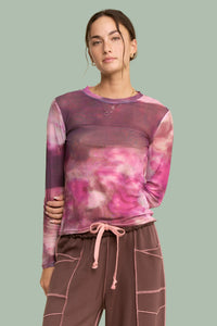 Mesh Abstract Top - Orchid