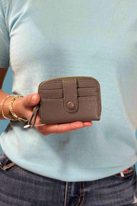 Macy Accordion Pebble Wallet - Grey