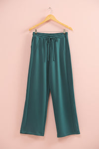 High-Waist Sweatpants - Green