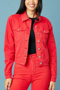 Engine Red Jean Jacket Judy Blue