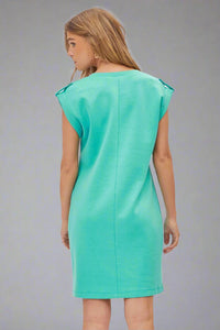 Tab Sleeveless Retreat Dress - Emerald