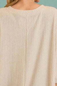 Soft Touch Oversized Top - Tan