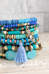 Charm & Bead Bracelet Set - Turquoise