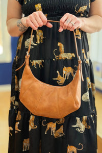 Leanne Crescent Shoulder Bag - Tan