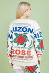 Bold Graphic Cotton Sweatshirt - Rose
