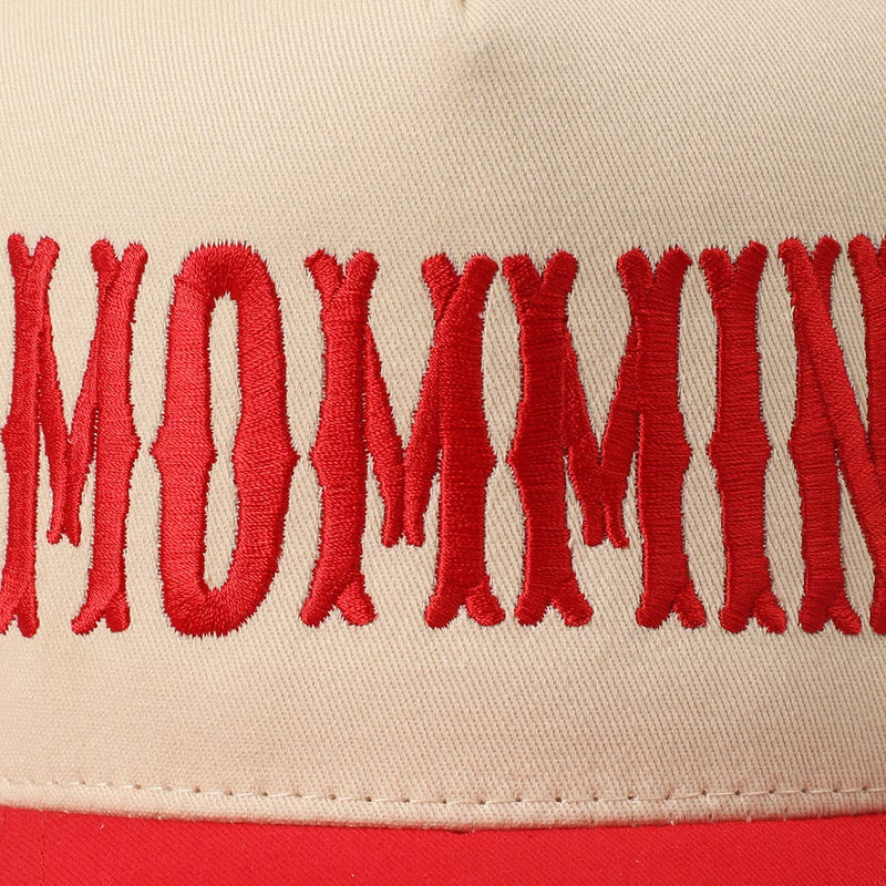 MOMMIN' Two-Tone Trucker Hat - Red