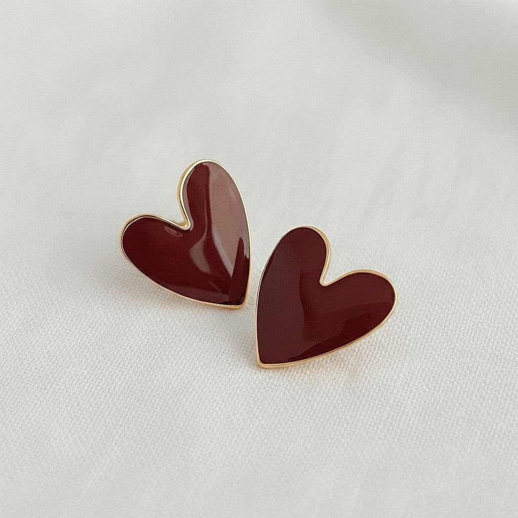Exaggerated Heart Design Earrings