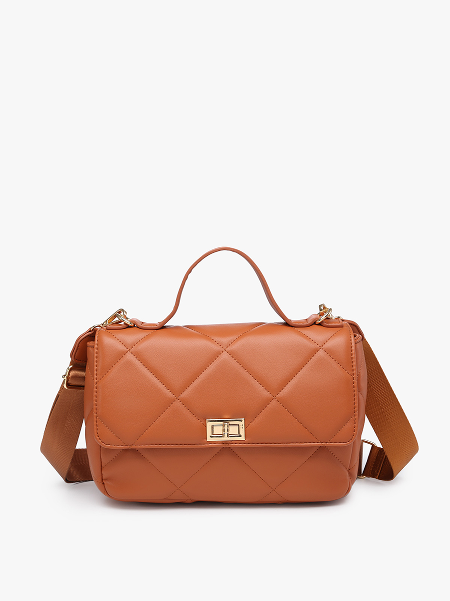 Harp Quilted Crossbody – Brown