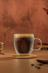 Fluted Double Wall Espresso Glasses Set of 2 - 5.4 oz