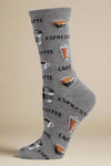 Coffee Bamboo Crew Socks 9-11 - Grey