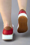 Travel Red Leather Sneaker