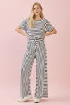 Striped Wide-Leg Pants - Ivory