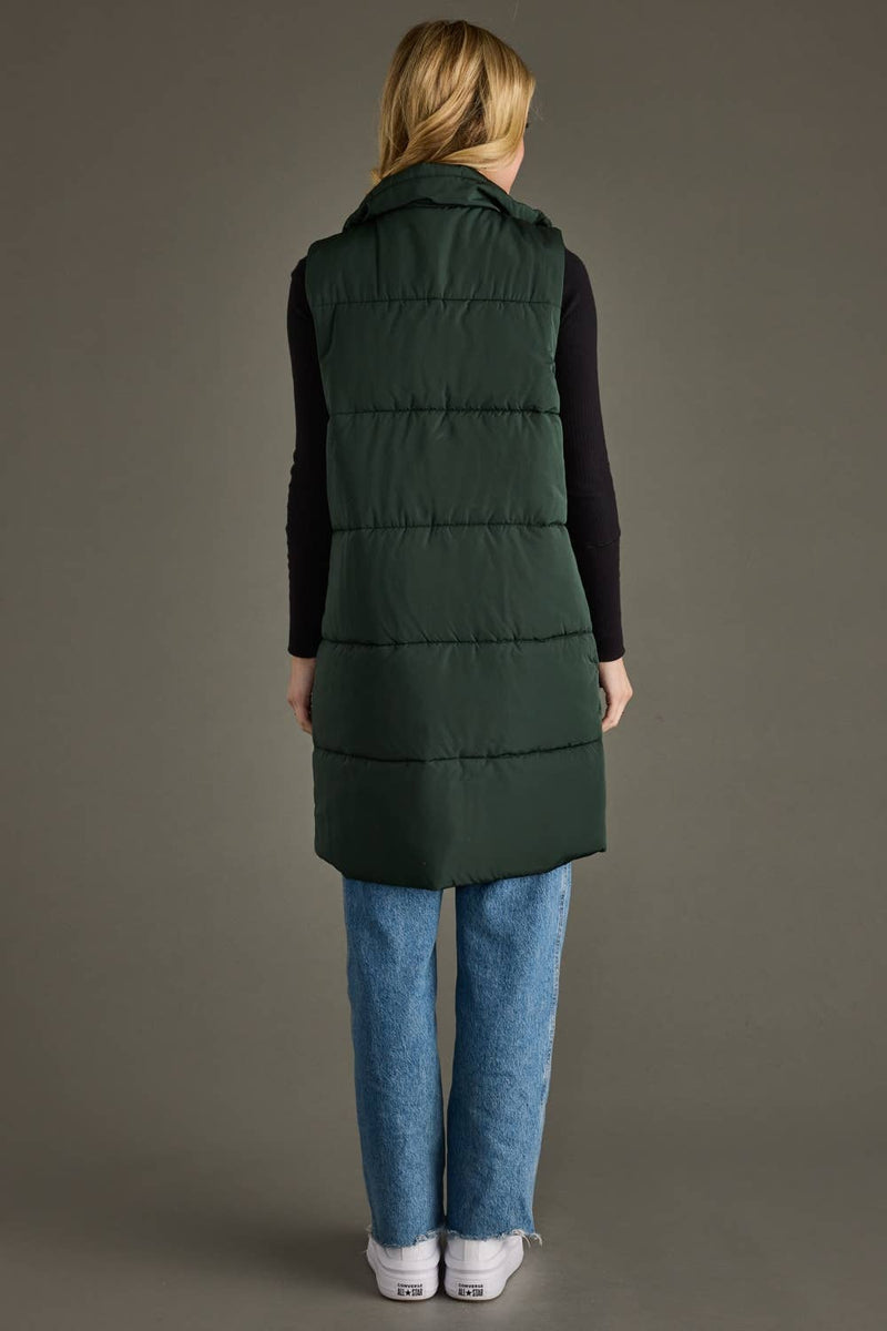 Dark Green Long Vest